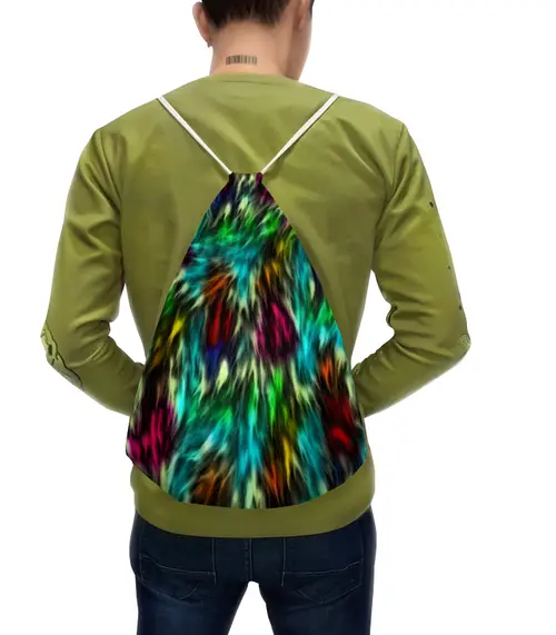 Заказать рюкзак в Москве. Рюкзак-мешок с полной запечаткой Разноцветные краски от THE_NISE  - готовые дизайны и нанесение принтов.