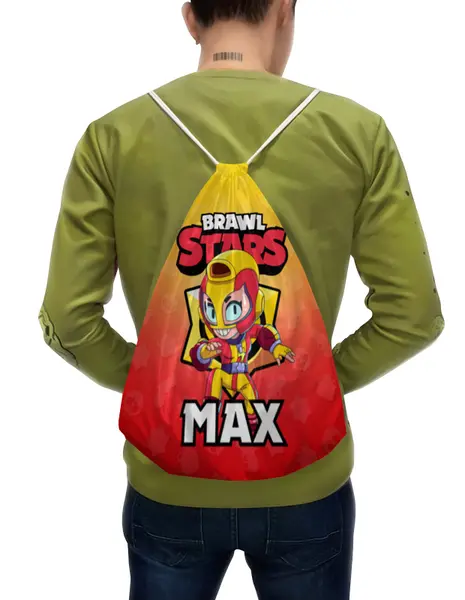 Заказать рюкзак в Москве. Рюкзак-мешок с полной запечаткой BRAWL STARS MAX от geekbox - готовые дизайны и нанесение принтов.