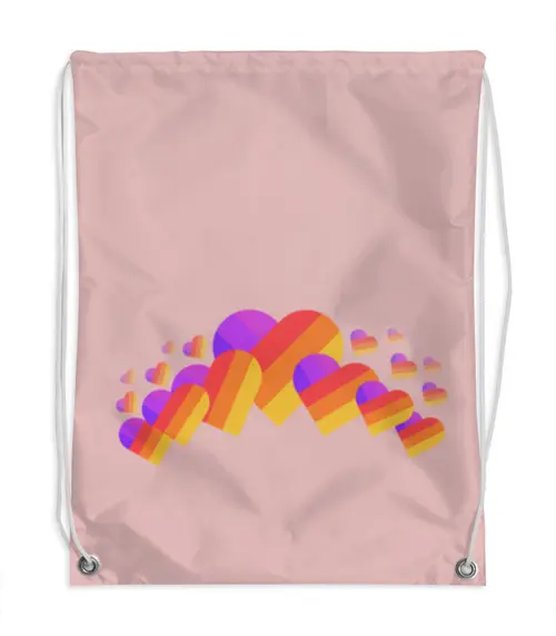 Заказать рюкзак в Москве. Рюкзак-мешок с полной запечаткой likee лайк от MariYang  - готовые дизайны и нанесение принтов.
