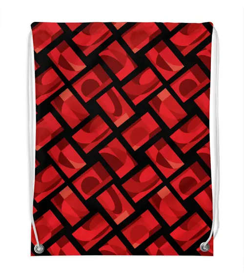 Заказать рюкзак в Москве. Рюкзак-мешок с полной запечаткой Красная абстракция от IrinkaArt  - готовые дизайны и нанесение принтов.