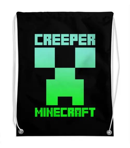Заказать рюкзак в Москве. Рюкзак-мешок с полной запечаткой MINECRAFT CREEPER от vista12761@rambler.ru - готовые дизайны и нанесение принтов.
