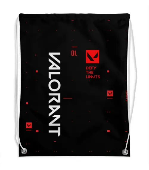 Заказать рюкзак в Москве. Рюкзак-мешок с полной запечаткой VALORANT от geekbox - готовые дизайны и нанесение принтов.