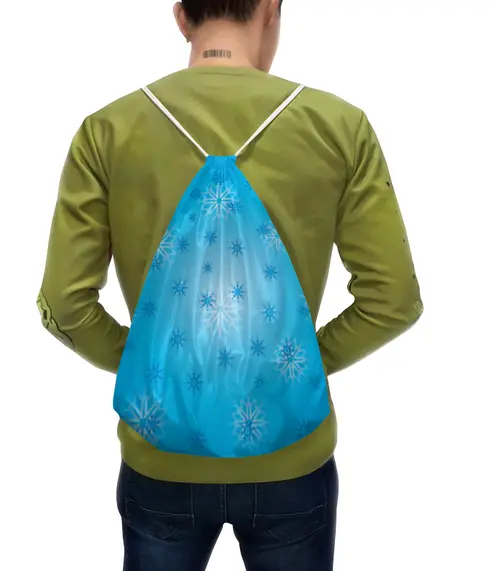 Заказать рюкзак в Москве. Рюкзак-мешок с полной запечаткой Снежинка от valezar - готовые дизайны и нанесение принтов.