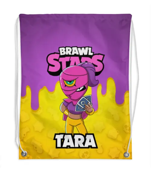 Заказать рюкзак в Москве. Рюкзак-мешок с полной запечаткой BRAWL STARS TARA от geekbox - готовые дизайны и нанесение принтов.