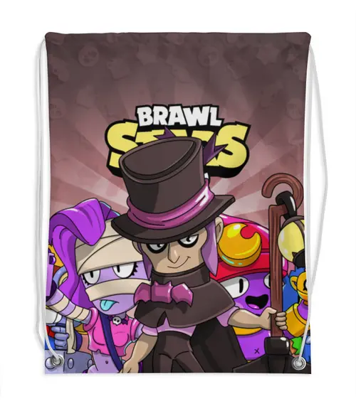Заказать рюкзак в Москве. Рюкзак-мешок с полной запечаткой BRAWL STARS MORTIS от geekbox - готовые дизайны и нанесение принтов.