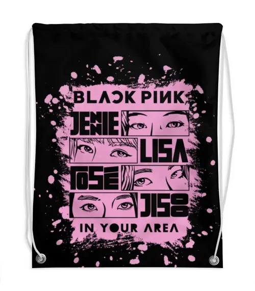 Заказать рюкзак в Москве. Рюкзак-мешок с полной запечаткой BLACKPINK от geekbox - готовые дизайны и нанесение принтов.