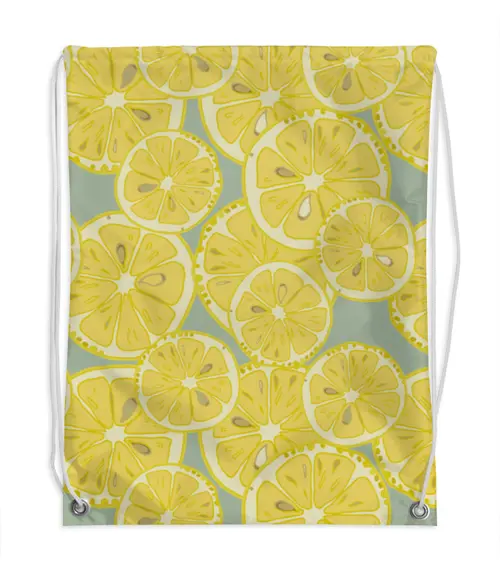 Заказать рюкзак в Москве. Рюкзак-мешок с полной запечаткой лимоны от THE_NISE  - готовые дизайны и нанесение принтов.