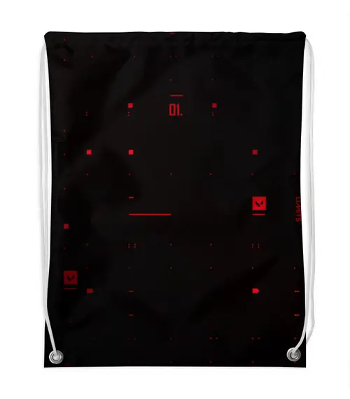 Заказать рюкзак в Москве. Рюкзак-мешок с полной запечаткой VALORANT от geekbox - готовые дизайны и нанесение принтов.