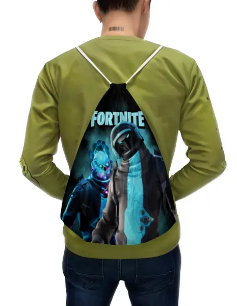 Заказать рюкзак в Москве. Рюкзак-мешок с полной запечаткой FORTNITE от geekbox - готовые дизайны и нанесение принтов.