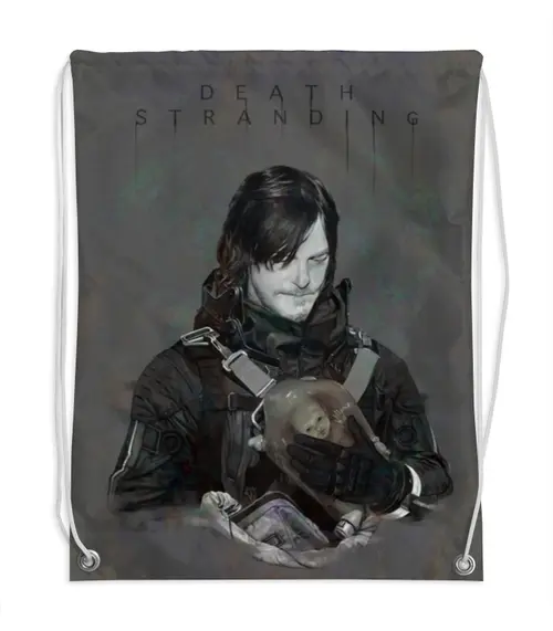Заказать рюкзак в Москве. Рюкзак-мешок с полной запечаткой Death Stranding от Дана Столыпина - готовые дизайны и нанесение принтов.