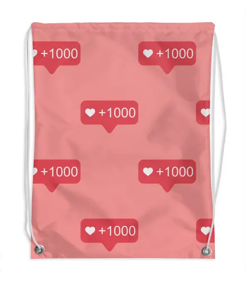 Заказать рюкзак в Москве. Рюкзак-мешок с полной запечаткой Лайки Социальные сети от MariYang  - готовые дизайны и нанесение принтов.