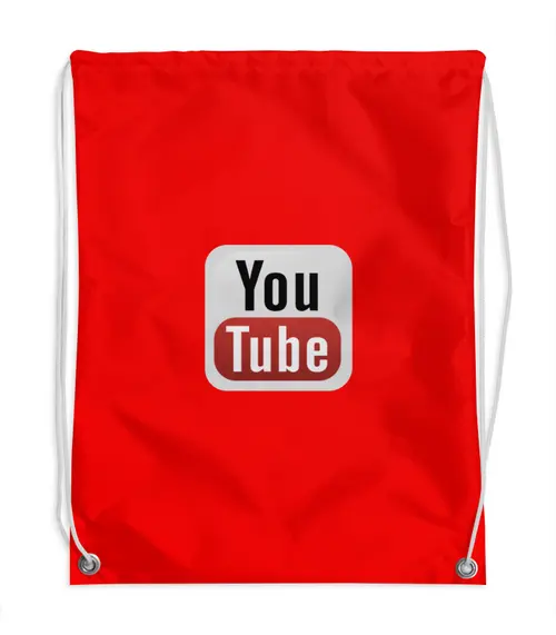 Заказать рюкзак в Москве. Рюкзак-мешок с полной запечаткой YouTube от Jimmy Flash - готовые дизайны и нанесение принтов.