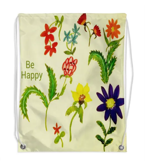 Заказать рюкзак в Москве. Рюкзак-мешок с полной запечаткой Цветы тропиков от mrs-snit@yandex.ru - готовые дизайны и нанесение принтов.