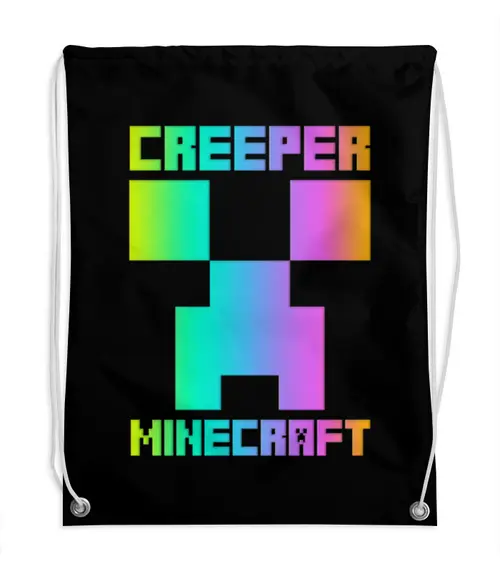 Заказать рюкзак в Москве. Рюкзак-мешок с полной запечаткой MINECRAFT CREEPER от weeert - готовые дизайны и нанесение принтов.