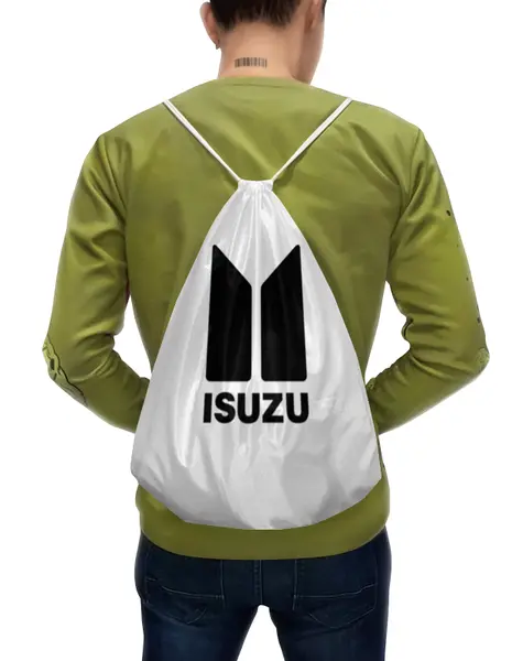 Заказать рюкзак в Москве. Рюкзак-мешок с полной запечаткой ISUZU от DESIGNER   - готовые дизайны и нанесение принтов.
