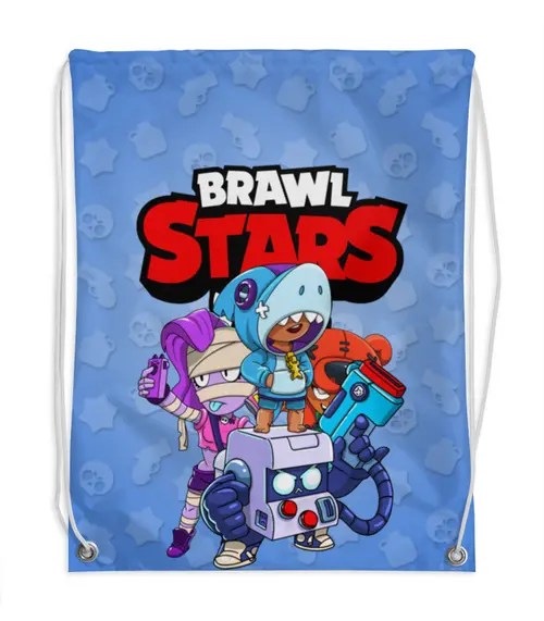 Заказать рюкзак в Москве. Рюкзак-мешок с полной запечаткой BRAWL STARS от geekbox - готовые дизайны и нанесение принтов.