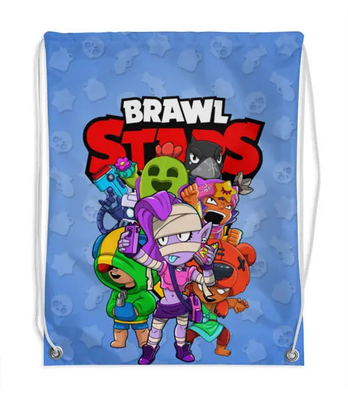 Заказать рюкзак в Москве. Рюкзак-мешок с полной запечаткой BRAWL STARS от geekbox - готовые дизайны и нанесение принтов.