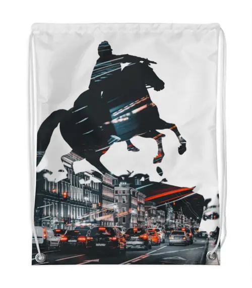 Заказать рюкзак в Москве. Рюкзак-мешок с полной запечаткой Санкт-Петербург от ualluon - готовые дизайны и нанесение принтов.