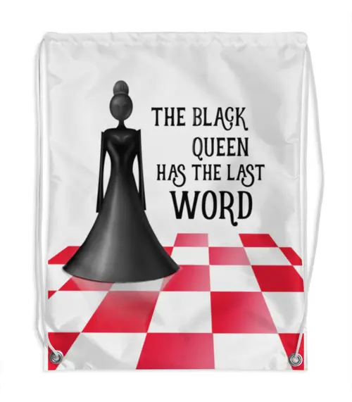 Заказать рюкзак в Москве. Рюкзак-мешок с полной запечаткой BLACK QUEEN от ELENA ZHARINOVA - готовые дизайны и нанесение принтов.