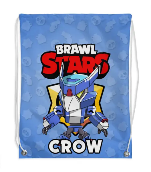 Заказать рюкзак в Москве. Рюкзак-мешок с полной запечаткой BRAWL STARS CROW от geekbox - готовые дизайны и нанесение принтов.