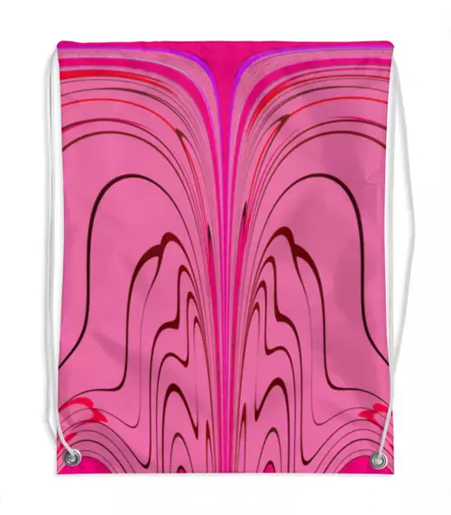 Заказать рюкзак в Москве. Рюкзак-мешок с полной запечаткой Розовые волны от Alexey Evsyunin - готовые дизайны и нанесение принтов.