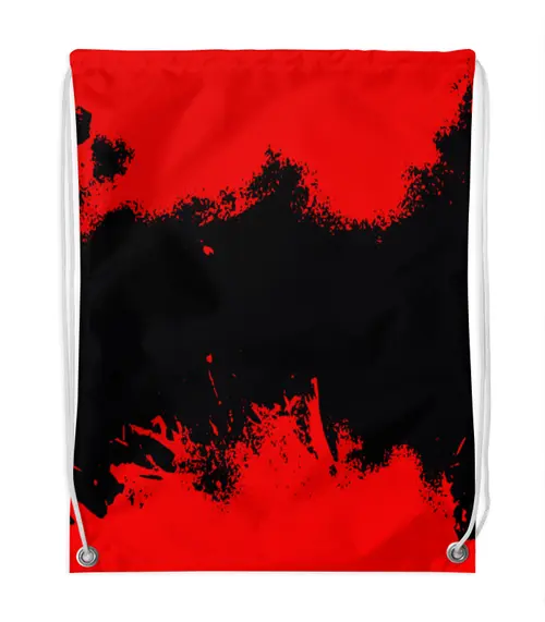Заказать рюкзак в Москве. Рюкзак-мешок с полной запечаткой Черно-красные краски от THE_NISE  - готовые дизайны и нанесение принтов.
