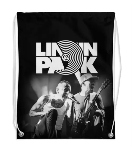 Заказать рюкзак в Москве. Рюкзак-мешок с полной запечаткой Linkin Park от geekbox - готовые дизайны и нанесение принтов.
