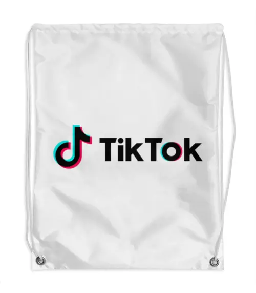 Заказать рюкзак в Москве. Рюкзак-мешок с полной запечаткой TikTok  от DESIGNER   - готовые дизайны и нанесение принтов.