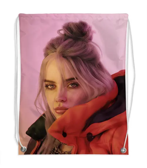Заказать рюкзак в Москве. Рюкзак-мешок с полной запечаткой Billie Eilish от Jimmy Flash - готовые дизайны и нанесение принтов.
