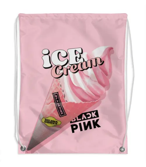 Заказать рюкзак в Москве. Рюкзак-мешок с полной запечаткой BLACKPINK ICE CREAM от geekbox - готовые дизайны и нанесение принтов.