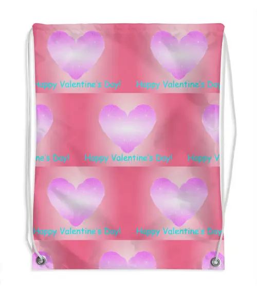 Заказать рюкзак в Москве. Рюкзак-мешок с полной запечаткой  Low Poly Heart  от natulia_hatulia@yahoo.com - готовые дизайны и нанесение принтов.