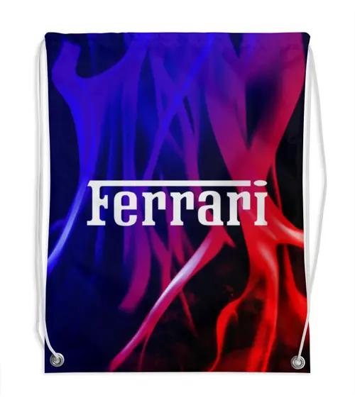 Заказать рюкзак в Москве. Рюкзак-мешок с полной запечаткой Ferrari от THE_NISE  - готовые дизайны и нанесение принтов.