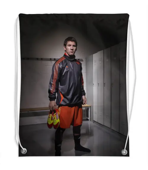 Заказать рюкзак в Москве. Рюкзак-мешок с полной запечаткой Messi от skynatural - готовые дизайны и нанесение принтов.