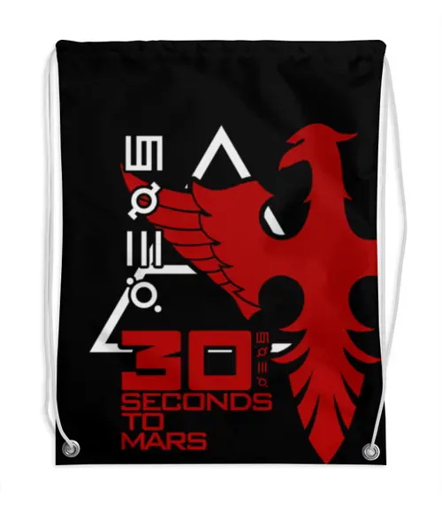 Заказать рюкзак в Москве. Рюкзак-мешок с полной запечаткой 30 Seconds to Mars от geekbox - готовые дизайны и нанесение принтов.