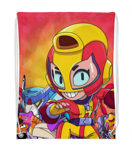 Заказать рюкзак в Москве. Рюкзак-мешок с полной запечаткой BRAWL STARS MAX от geekbox - готовые дизайны и нанесение принтов.