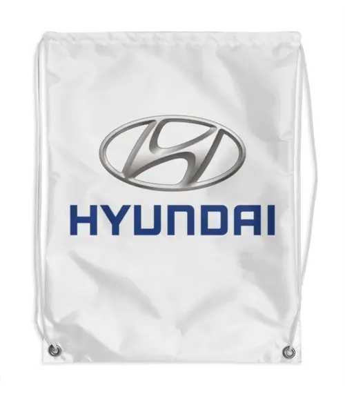 Заказать рюкзак в Москве. Рюкзак-мешок с полной запечаткой HYUNDAI от DESIGNER   - готовые дизайны и нанесение принтов.