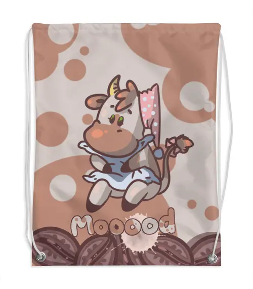 Заказать рюкзак в Москве. Рюкзак-мешок с полной запечаткой MooooD от Катя Муу - готовые дизайны и нанесение принтов.