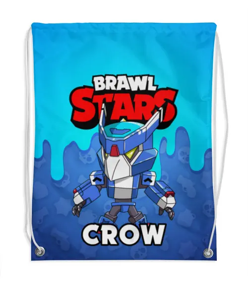 Заказать рюкзак в Москве. Рюкзак-мешок с полной запечаткой BRAWL STARS CROW от geekbox - готовые дизайны и нанесение принтов.