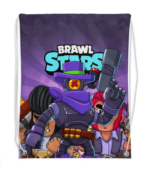 Заказать рюкзак в Москве. Рюкзак-мешок с полной запечаткой BRAWL STARS RICOCHET от geekbox - готовые дизайны и нанесение принтов.