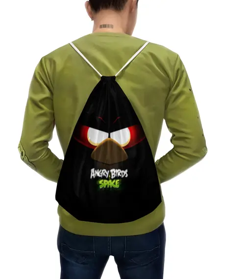 Заказать рюкзак в Москве. Рюкзак-мешок с полной запечаткой Space (Angry Birds) от Аня Лукьянова - готовые дизайны и нанесение принтов.