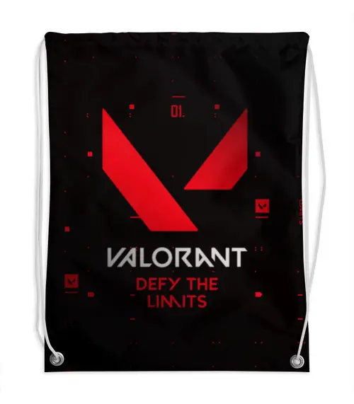 Заказать рюкзак в Москве. Рюкзак-мешок с полной запечаткой VALORANT от geekbox - готовые дизайны и нанесение принтов.