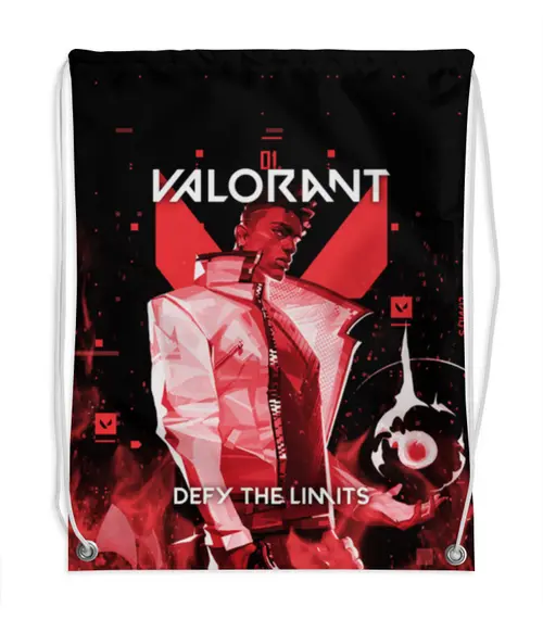 Заказать рюкзак в Москве. Рюкзак-мешок с полной запечаткой VALORANT PHOENIX от geekbox - готовые дизайны и нанесение принтов.