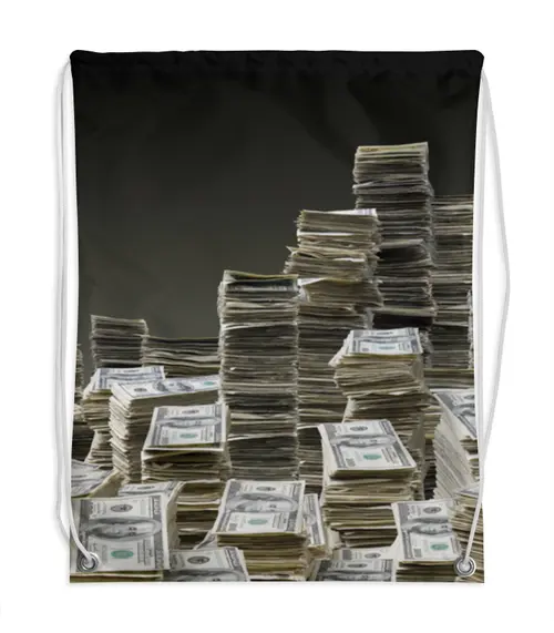 Заказать рюкзак в Москве. Рюкзак-мешок с полной запечаткой Money от THE_NISE  - готовые дизайны и нанесение принтов.
