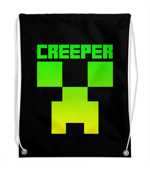 Заказать рюкзак в Москве. Рюкзак-мешок с полной запечаткой MINECRAFT CREEPER от vista12761@rambler.ru - готовые дизайны и нанесение принтов.