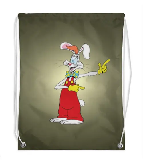 Заказать рюкзак в Москве. Рюкзак-мешок с полной запечаткой Кролик Роджер от YellowCloverShop - готовые дизайны и нанесение принтов.