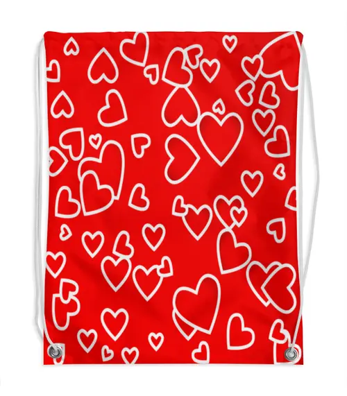 Заказать рюкзак в Москве. Рюкзак-мешок с полной запечаткой Сердца от THE_NISE  - готовые дизайны и нанесение принтов.