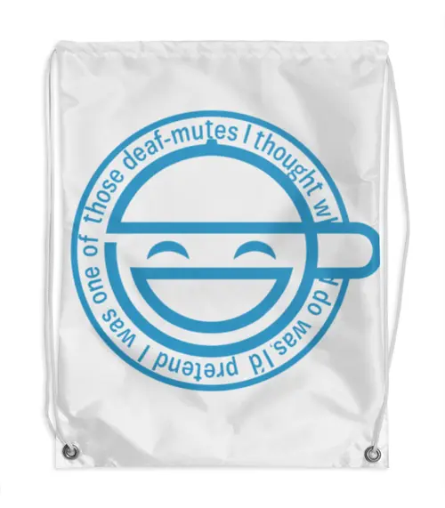 Заказать рюкзак в Москве. Рюкзак-мешок с полной запечаткой Смеющийся человек от GeekFox  - готовые дизайны и нанесение принтов.