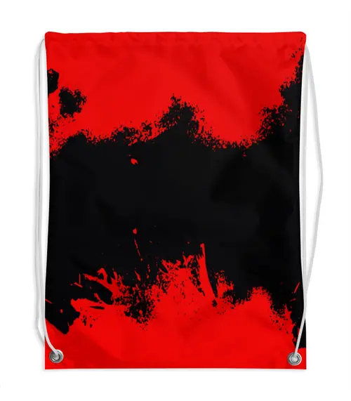 Заказать рюкзак в Москве. Рюкзак-мешок с полной запечаткой Черно-красные краски от THE_NISE  - готовые дизайны и нанесение принтов.