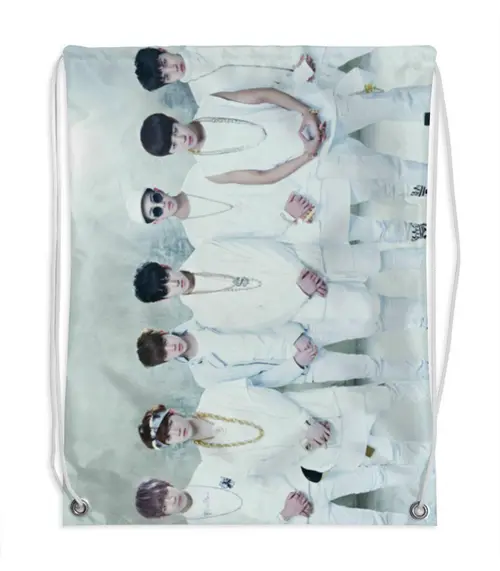 Заказать рюкзак в Москве. Рюкзак-мешок с полной запечаткой BTS бтс  от MariYang  - готовые дизайны и нанесение принтов.