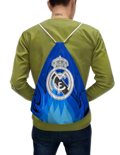 Заказать рюкзак в Москве. Рюкзак-мешок с полной запечаткой Real Madrid от THE_NISE  - готовые дизайны и нанесение принтов.